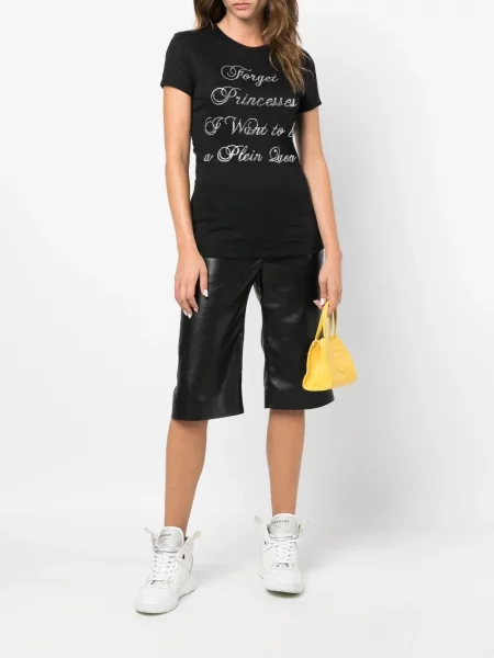 Křišťálové tričko Philipp Plein černé