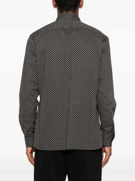 Cămașă Tom Ford cu imagine cu imprimeu geometric negru