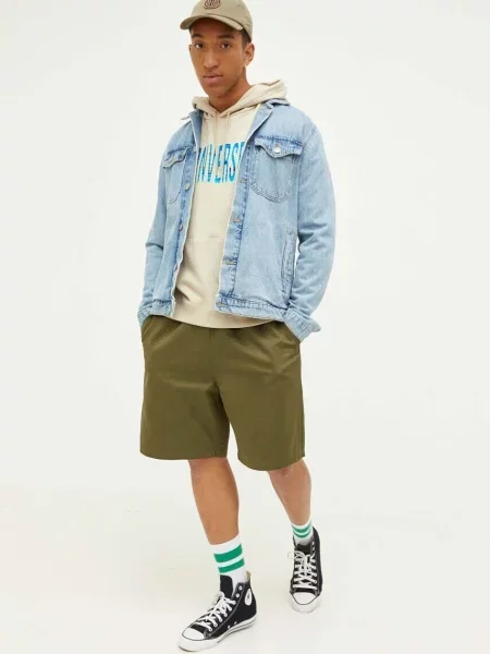 Converse bluza z kapturem z nadrukiem beżowy
