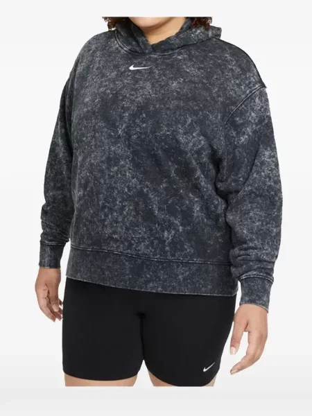 Hanorac cu glugă Nike din fleece negru