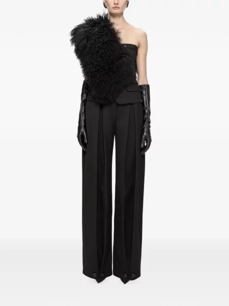 Pantaloni Nissa de lână negru