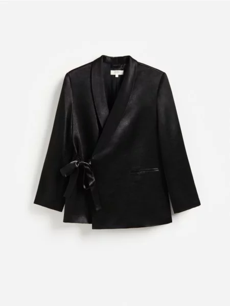 Reserved Sacou cu șnur decorativ negru