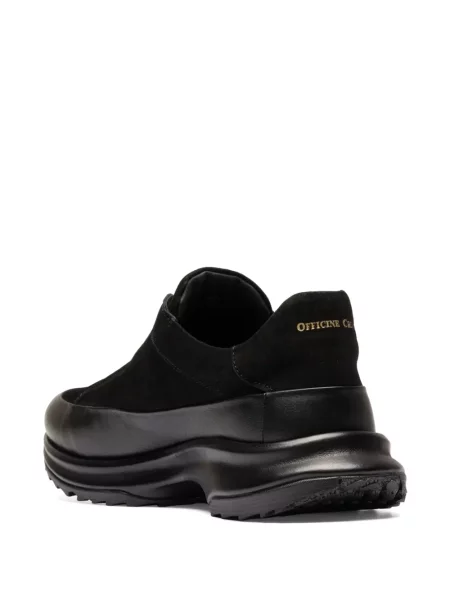 Chiloți Officine Creative din piele de căprioară slip-on negru