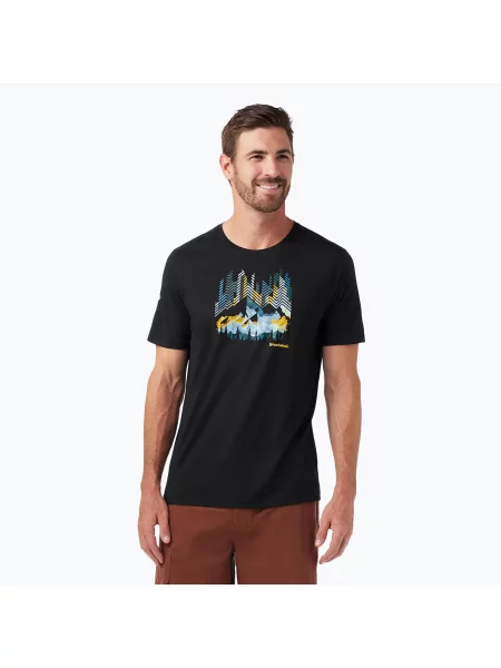 Koszulka trekkingowa Smartwool Vital Peaks Active Graphic Tee black czarna