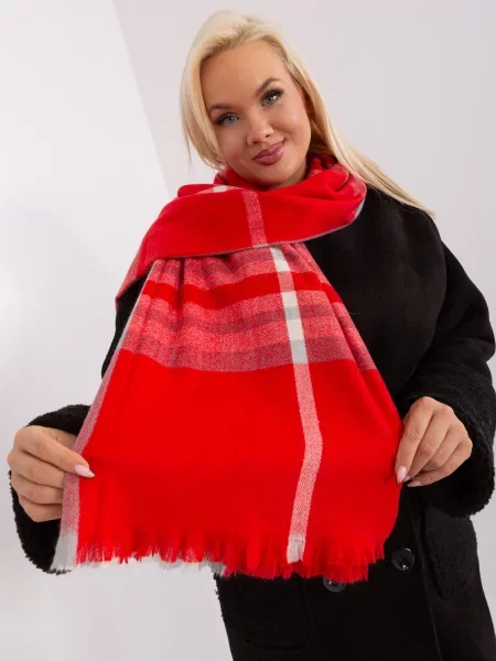 Fular Fashionhunters cu franjuri roșu