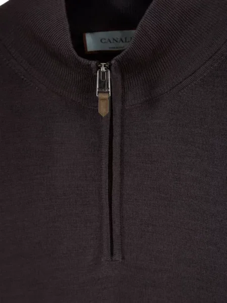 Pulover Canali tricotate maro