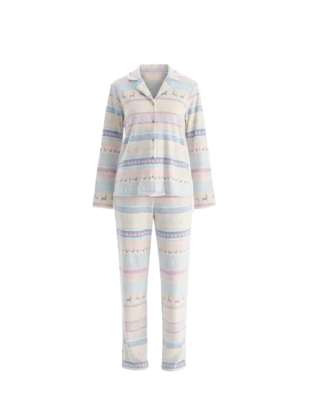 Dagi Pijama crem / gențiană / pastel / roz albastru