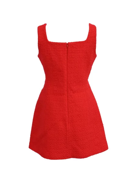 Rochie Maje fără mâneci din tweed roșu