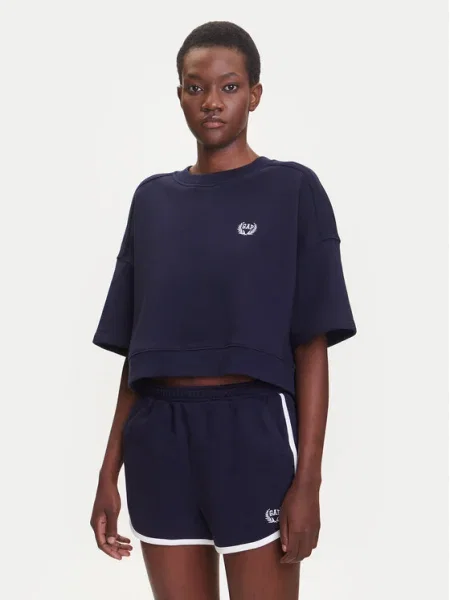 Gap Mikina Tmavomodrá Oversize čierna