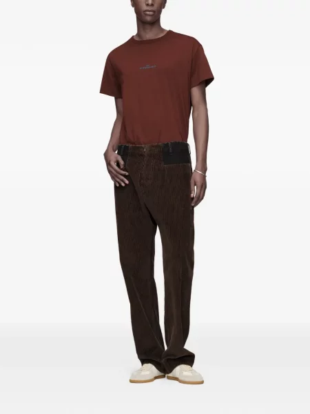 Тениска Maison Margiela бродирана червено