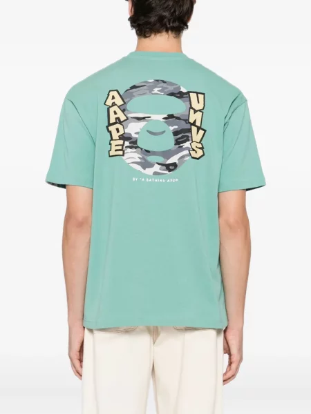 Tricou Aape By A Bathing Ape cu imagine albastru