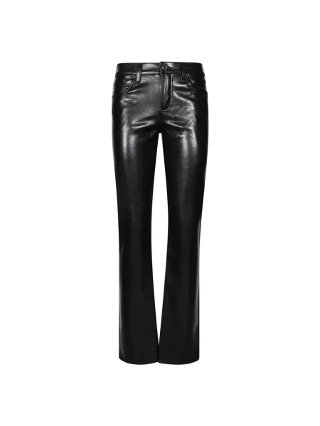 Spodnie Agolde skórzane czarne