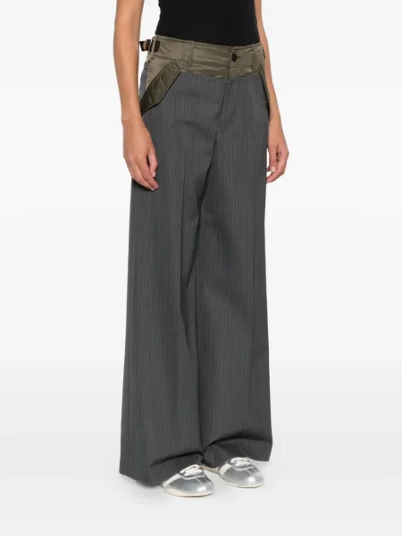 Pantaloni Sacai cu dungi gri