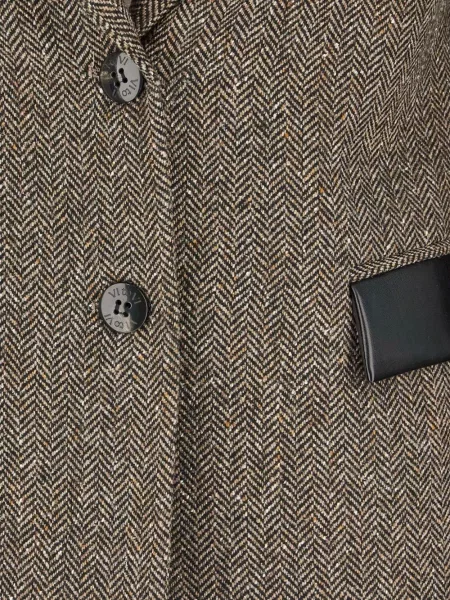 Sacou Vitovi cu model herringbone maro