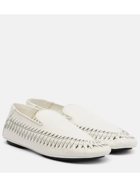 Pantofi loafer Proenza Schouler din piele alb
