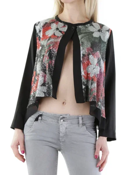 Bluza Sexy Woman z dolgimi rokavi črna