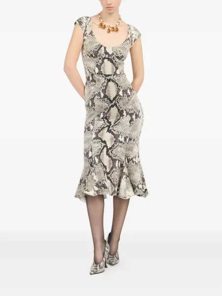 Rochie midi Roberto Cavalli cu imagine
