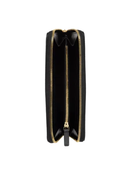 Portfel Emporio Armani skórzany z logo czarny