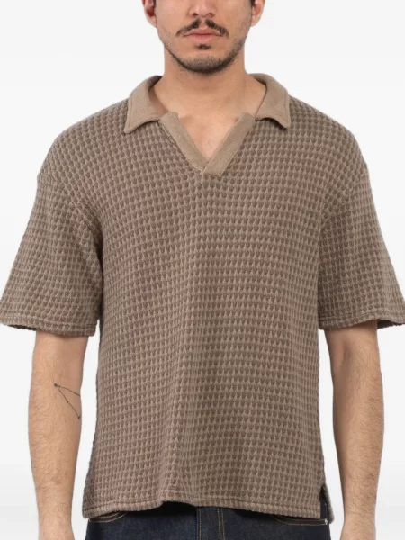 Tricou Officine Générale tricotate maro