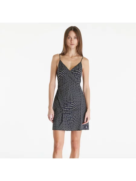 Rochie din denim Calvin Klein Jeans negru