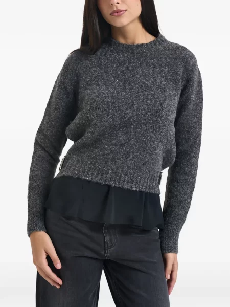 Pulover Semicouture cu cataramă gri