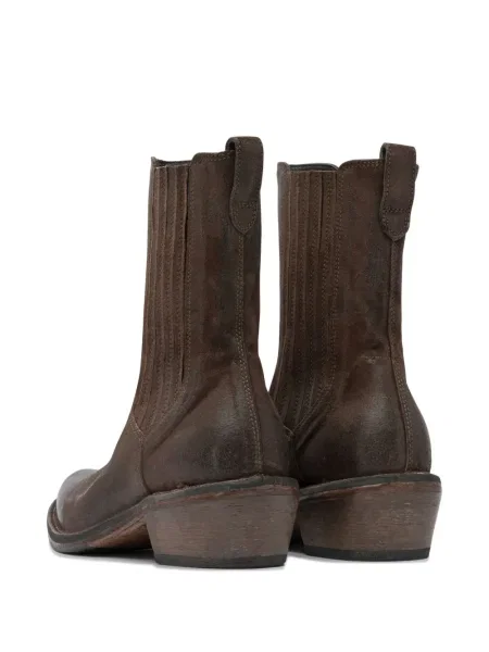 Botine Moma din piele cowboy maro