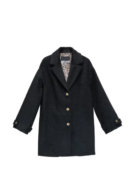 Bouclé palton Just Cavalli negru