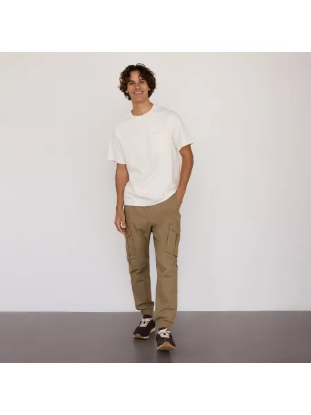 Reserved Kalhoty cargo joggers béžová