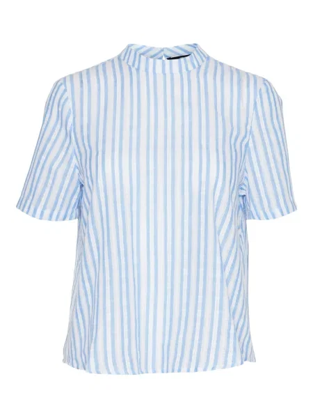 VERO MODA Bluză VMOLLIE albastru deschis / murdar alb