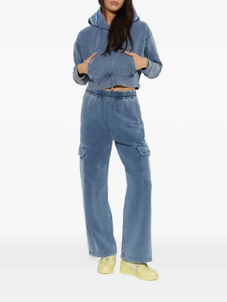 Pantaloni cargo A Bathing Ape® cu broderie albastru