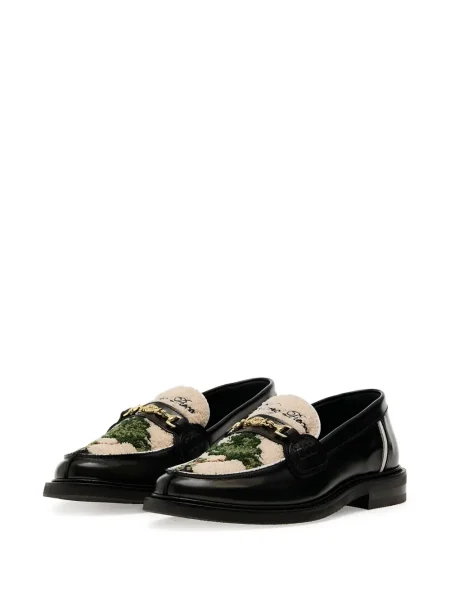 Pantofi loafer Filling Pieces cu broderie negru