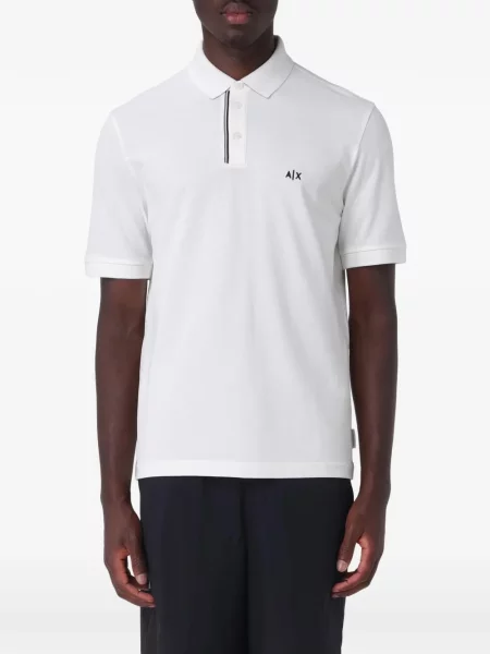 Polo majica Armani Exchange s printom bijela