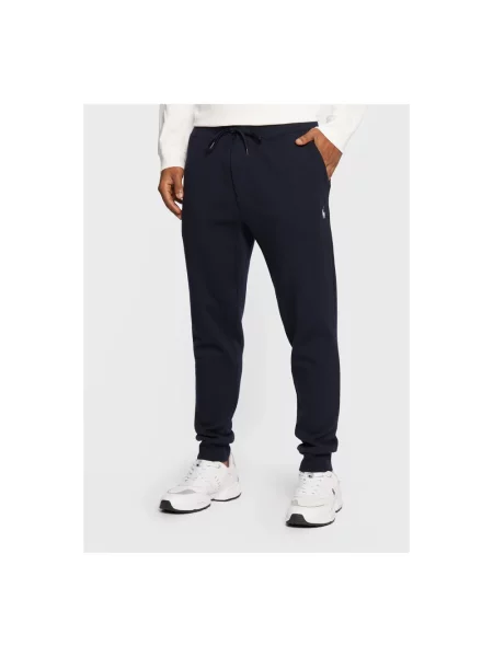 Dzianinowe joggery Polo Ralph Lauren niebieskie