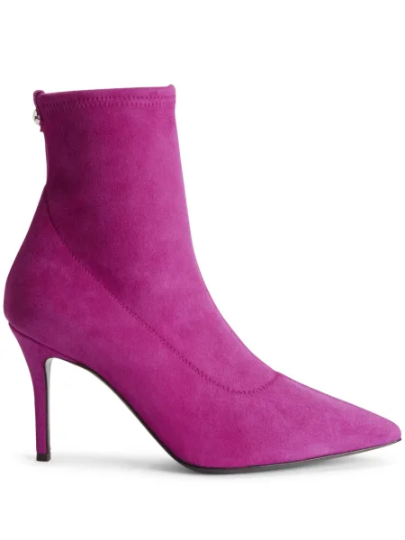 Cizme scurte Giuseppe Zanotti din piele de căprioară violet