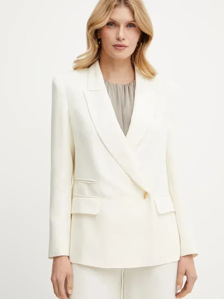 Сако Marciano Guess GRETA с едно копче с изчистен дизайн бежово