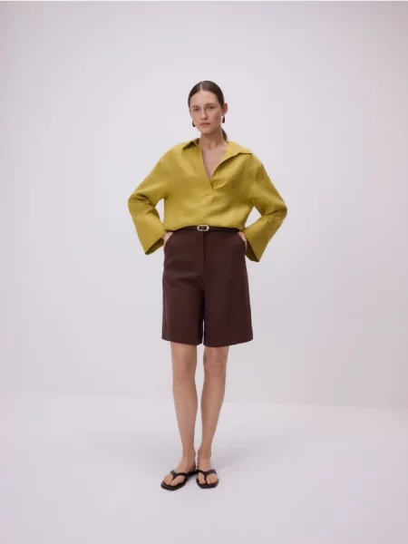 Reserved Бермуди темно коричневий