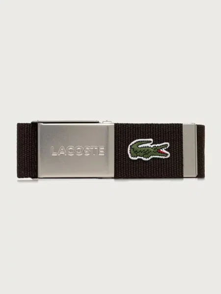 Curea Lacoste Woven Strap In Kit Belt Palmier Chine/Delft maro