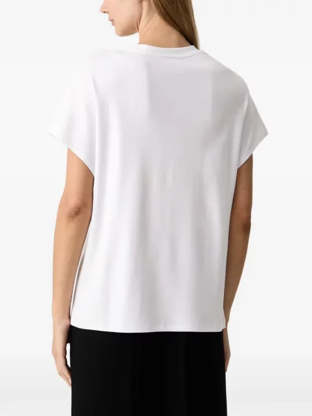 Tricou Karl Lagerfeld cu broderie alb