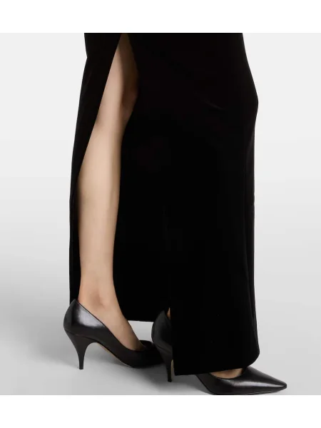 Rochie maxi Roland Mouret de catifea de costum negru