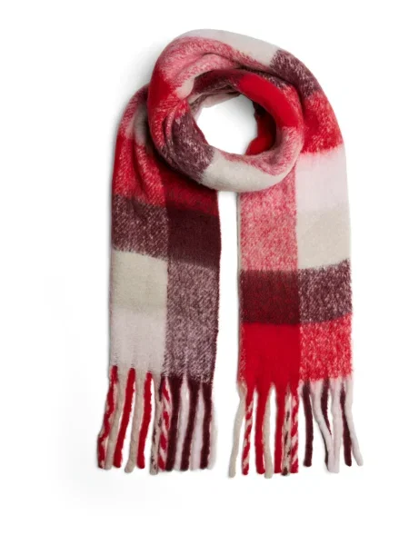 PIECES Fular PCBEA roșu / roșu burgundy / roșu vin alb