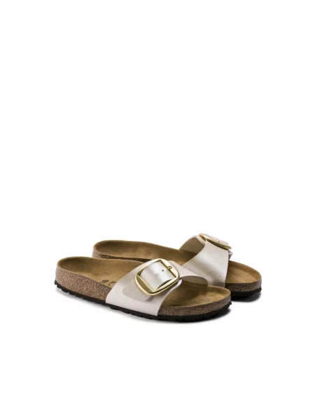 Klapki Birkenstock na sprzączkę szare