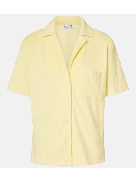 Cămașă Hunza G din material terry galben