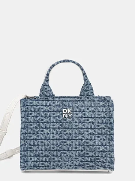DKNY geantă crossbody pentru femei din denim albastru