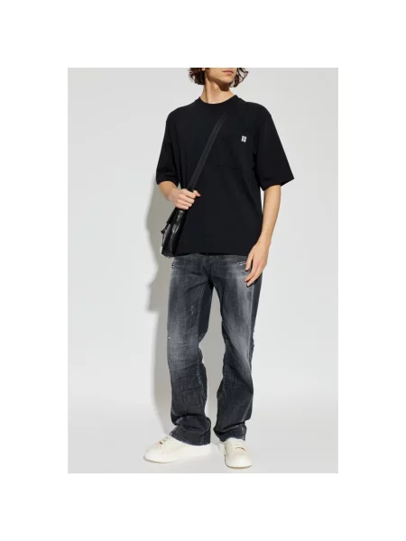 Szerokie jeansy Dsquared2 czarne