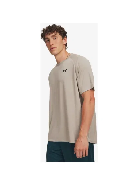 Koszulka z krótkim rękawem Under Armour Tech Textured jasny S beżowy
