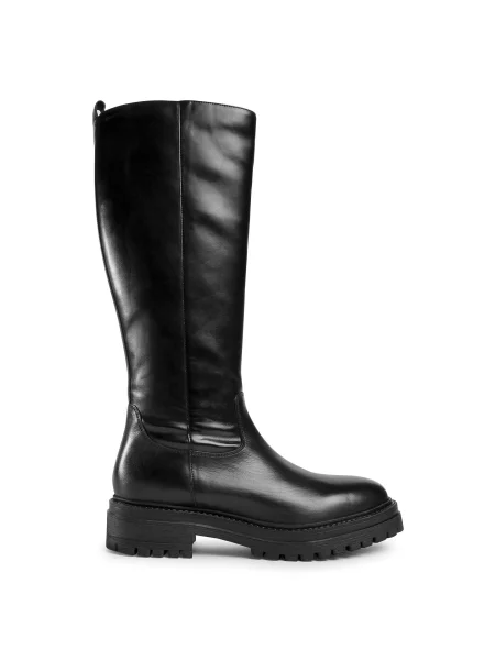 Ботуши Geox дамски с равна подметка черно