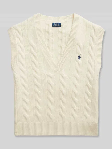 Bezrękawnik z dzianiny ze ściegiem warkoczowym Ralph Lauren