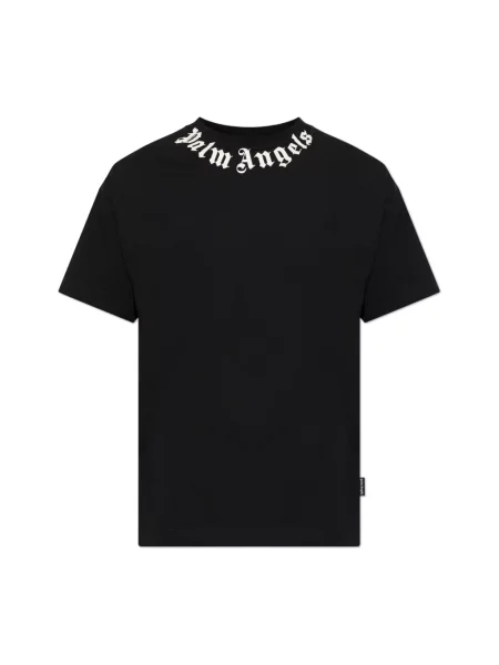 T-shirt Palm Angels Neck Logo Regular Tee Black/ Off White S czarna