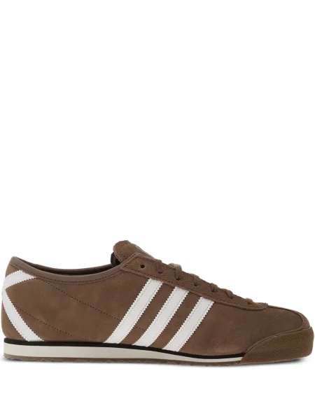 Sneakerși Adidas Campus cu imagine alergare din piele de căprioară negru