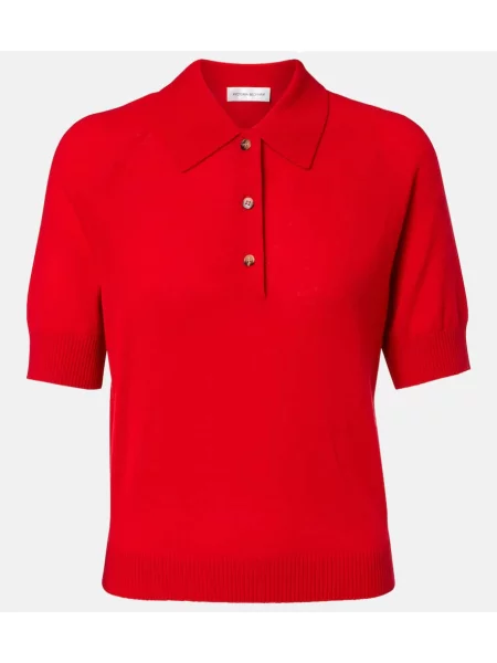 Polo Victoria Beckham de lână roșu